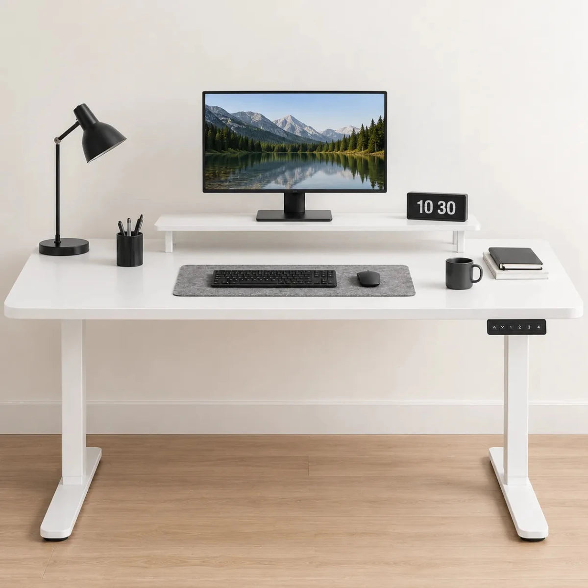Devo Bureau Électrique Assis-Debout 160x70cm Réglable 73-118cm
