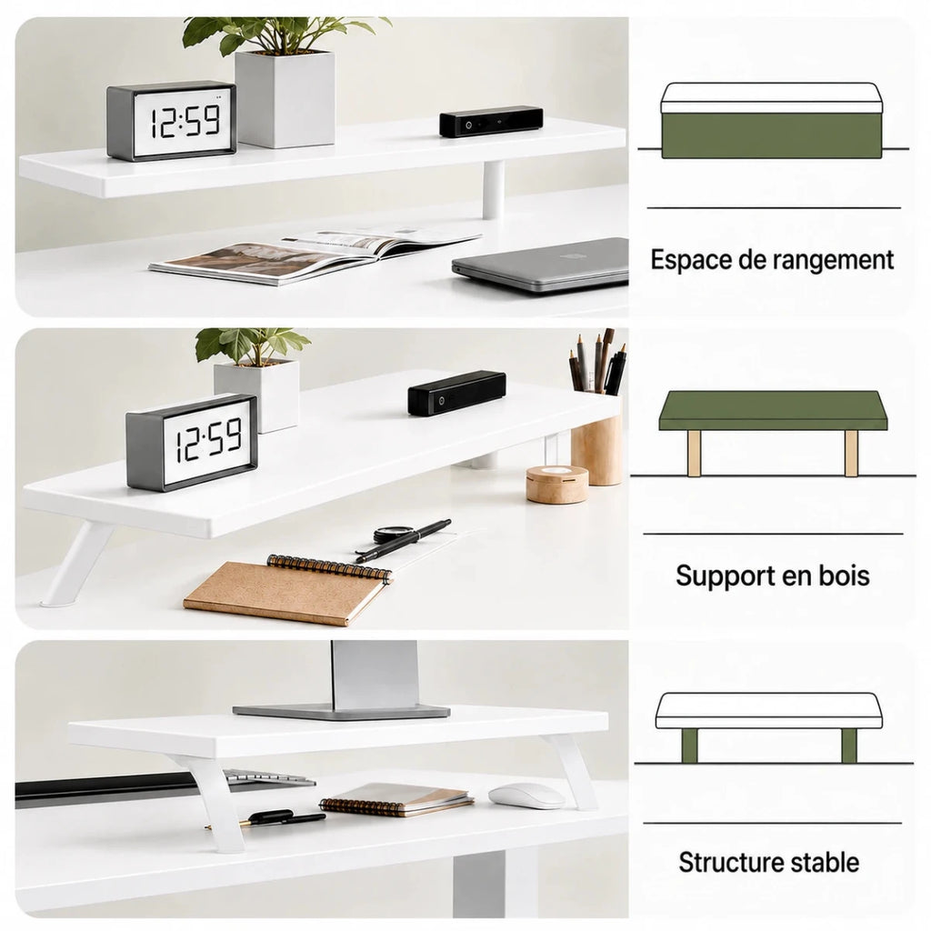 Devo — Bureau électrique assis-debout 160×70 cm avec support moniteur ergonomique