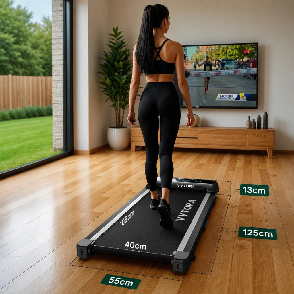 Vytora A100 Tapis de Marche Pliable 1-6 km/h Inclinaison 9% avec Télécommande