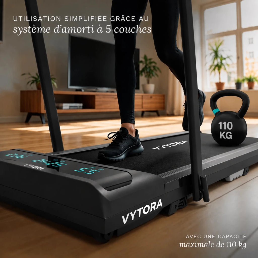 Vytora A100 PRO Tapis de Course Pliable 1-12 km/h Inclinaison 9%