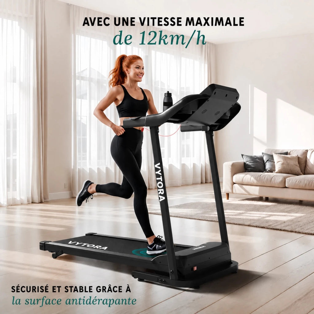 Vytora B140 Tapis de Course Pliable 1-12 km/h 12 Programmes