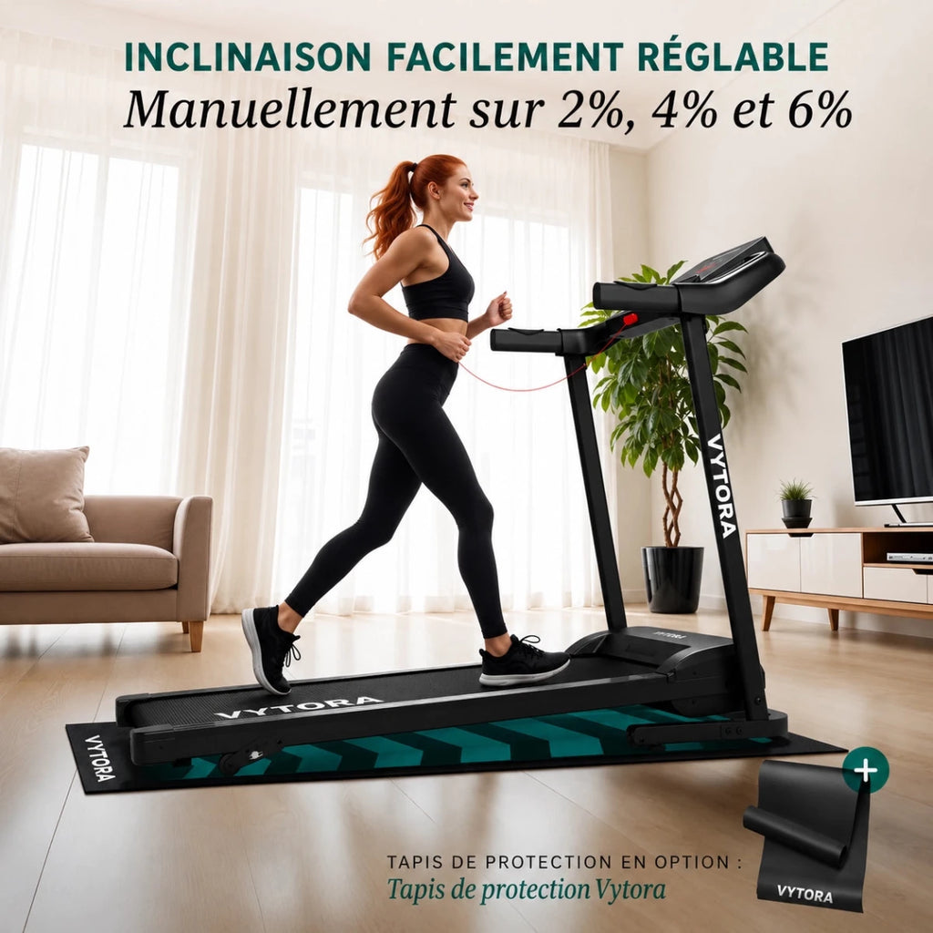 Vytora B140 Tapis de Course Pliable 1-12 km/h 12 Programmes