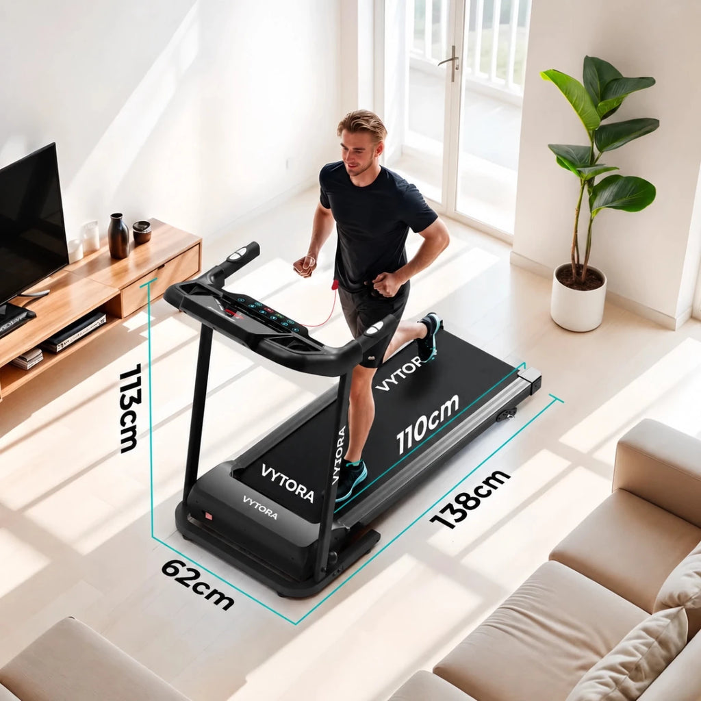 Vytora B140 Tapis de Course Pliable 1-12 km/h 12 Programmes
