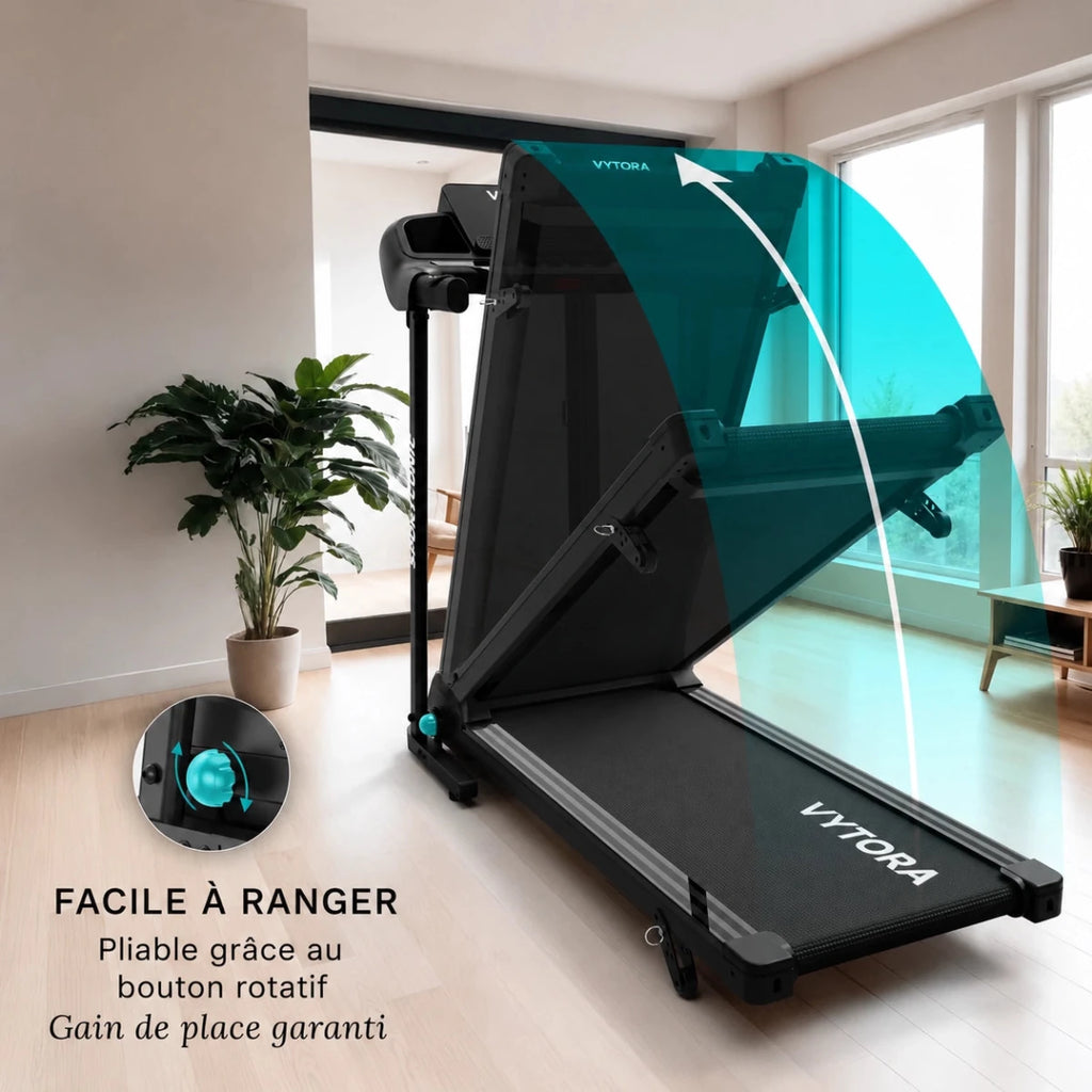Vytora B140 Tapis de Course Pliable 1-12 km/h 12 Programmes