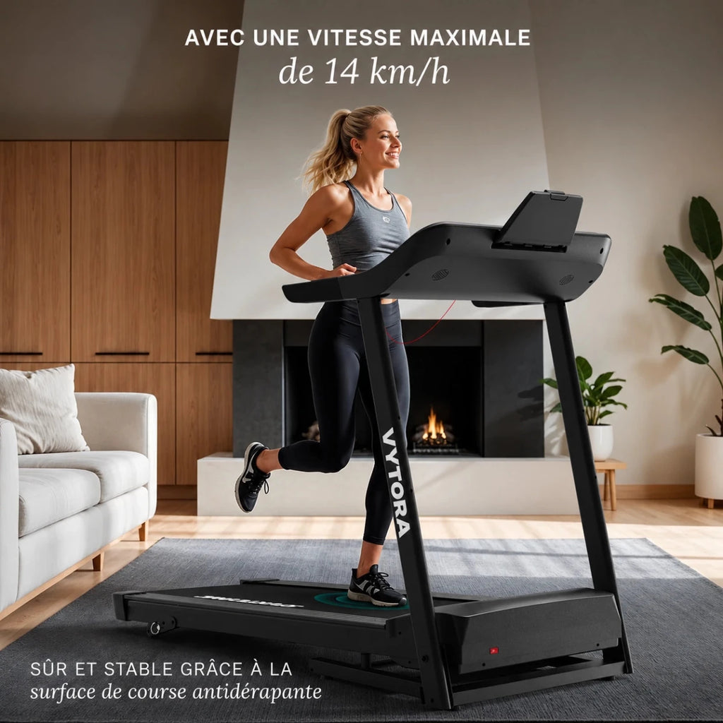 Vytora B155 Tapis de Course Pliable 1-14 km/h 12 Programmes