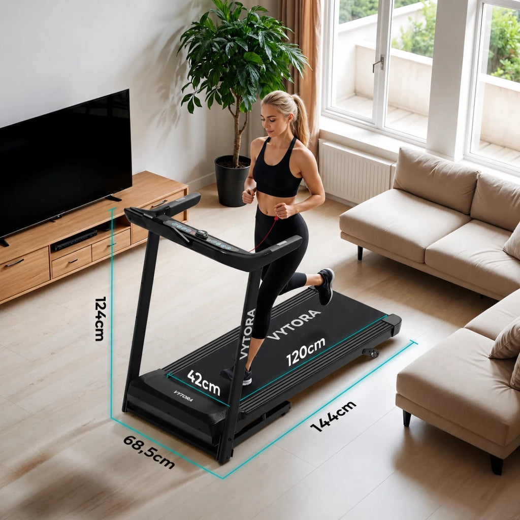 Vytora B155 Tapis de Course Pliable 1-14 km/h 12 Programmes